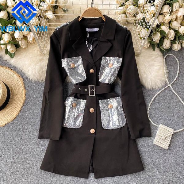 vintage single breasted blazer jacket women fashion sequin pocket suit loose casual long blazers coat female women's suits &, White;black
vintage single breasted blazer jacket women fashion sequin pocket suit loose casual long blazers coat female women's suits &, White;black