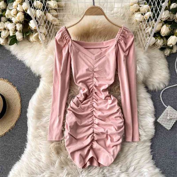 nightclub dress women's autumn winter folds slim short hip skirt long sleeve bottoming dresses women uk569 210506, Black;gray
nightclub dress women's autumn winter folds slim short hip skirt long sleeve bottoming dresses women uk569 210506, Black;gray