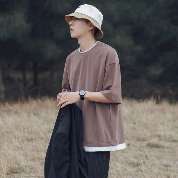 women's t-shirt summer solid tshirt women men t shirt short-sleeved students korean loose trend half-sleeved fake two clothes, White
women's t-shirt summer solid tshirt women men t shirt short-sleeved students korean loose trend half-sleeved fake two clothes, White