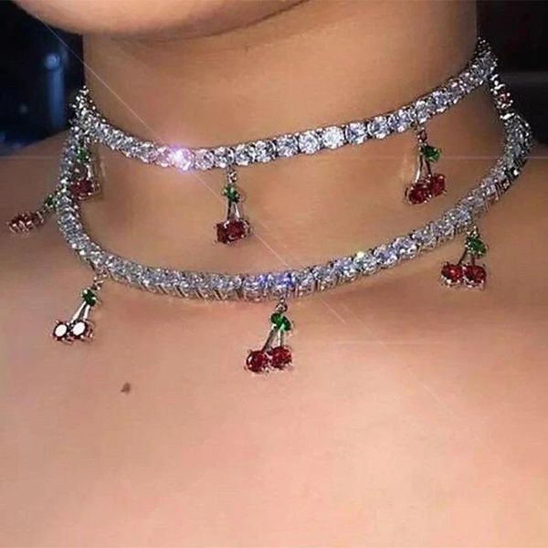 chokers y2k jewelry shiny crystal cherry pendant necklaces for women colorful imitation pearl clavicle chain necklace sweet gift, Golden;silver
chokers y2k jewelry shiny crystal cherry pendant necklaces for women colorful imitation pearl clavicle chain necklace sweet gift, Golden;silver
