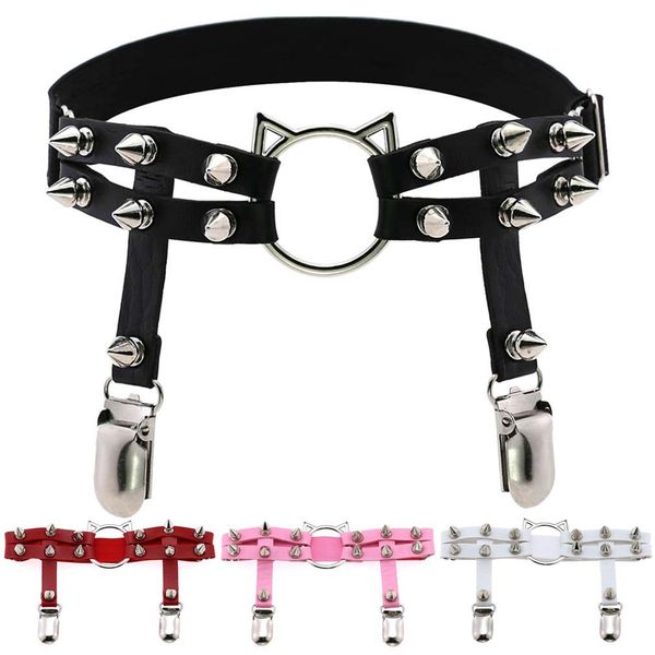 pendant harajuku punk gothic personality cat head leather handmade rivet hiphop leg foot ring double garter belt european and american popul, Silver
pendant harajuku punk gothic personality cat head leather handmade rivet hiphop leg foot ring double garter belt european and american popul, Silver