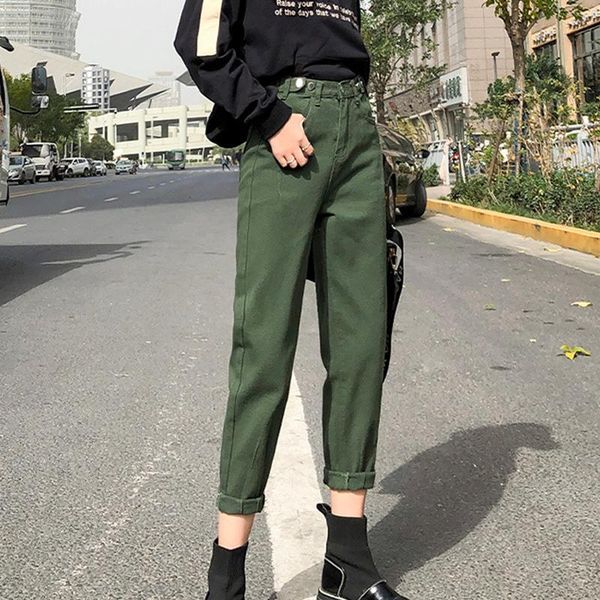 women's jeans korean style straight large size baggy solid ankle length summer harem pants high waist thin loose with buttons, Blue
women's jeans korean style straight large size baggy solid ankle length summer harem pants high waist thin loose with buttons, Blue