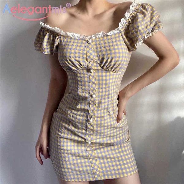 aelegantmis retro lace plaid bodycon mini dresses women casual party female pearl slim dress vestido korean off shoulder 210607, Black;gray
aelegantmis retro lace plaid bodycon mini dresses women casual party female pearl slim dress vestido korean off shoulder 210607, Black;gray