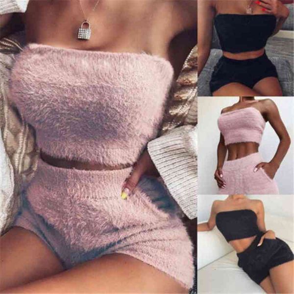 women autumn winter warm clothes set casual bodycon two piece wrap chest crop and shorts solid bandage set, White
women autumn winter warm clothes set casual bodycon two piece wrap chest crop and shorts solid bandage set, White