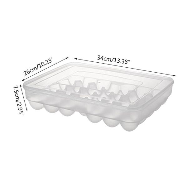 hooks & rails e7cb single-layer 34 grid refrigerator egg holder box storage savers space tray container rack organizer household
hooks & rails e7cb single-layer 34 grid refrigerator egg holder box storage savers space tray container rack organizer household