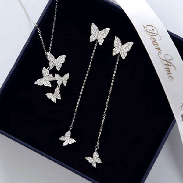 charming dazzling micro 925 sterling silver zircon butterfly necklaces with earring set women gift necklace chain choker nk022s
charming dazzling micro 925 sterling silver zircon butterfly necklaces with earring set women gift necklace chain choker nk022s