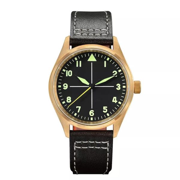 wristwatches san martin bronze luminous 200m waterproof leather strap military watch mechanical simple style men's watches, Slivery;brown
wristwatches san martin bronze luminous 200m waterproof leather strap military watch mechanical simple style men's watches, Slivery;brown