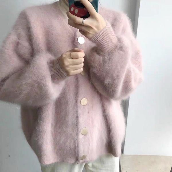 women's knits & tees fall winter cardigan coat oversize women pink knitted mink cashmere thick warm lantern sleeve loose sweate, White
women's knits & tees fall winter cardigan coat oversize women pink knitted mink cashmere thick warm lantern sleeve loose sweate, White