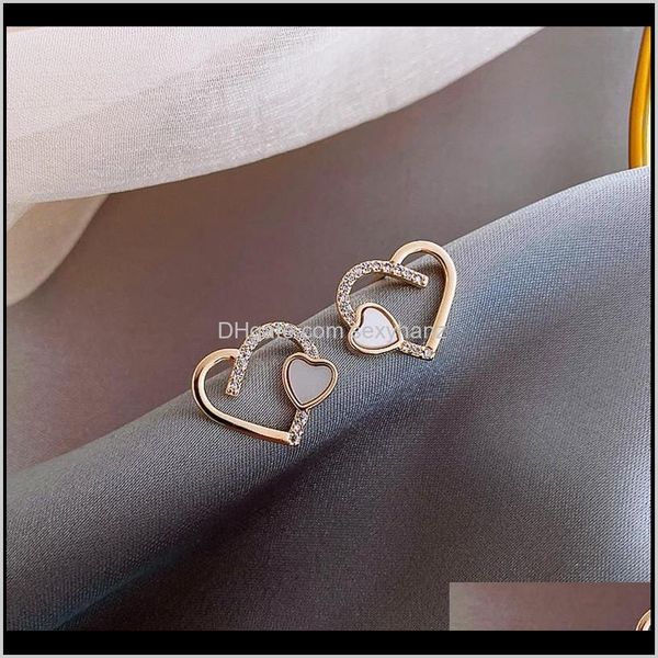 drop delivery 2021 korean heart contracted shiny crystal sweet elegant temperament small fine women stud earrings jewelry byt6t, Golden;silver
drop delivery 2021 korean heart contracted shiny crystal sweet elegant temperament small fine women stud earrings jewelry byt6t, Golden;silver