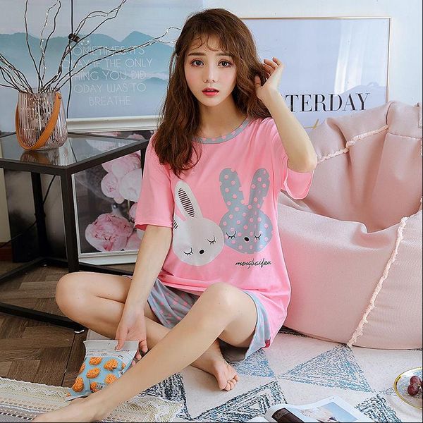 summer knitted cotton cartoon women sleepwear pajamas set pyjamas nightwear pijama mujer plus size calf length pants homewear, Black;red
summer knitted cotton cartoon women sleepwear pajamas set pyjamas nightwear pijama mujer plus size calf length pants homewear, Black;red