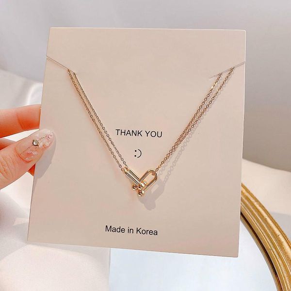 chains fashionable titanium steel high sense u-shaped cross pendant necklace female retro net red clavicle chain, Silver
chains fashionable titanium steel high sense u-shaped cross pendant necklace female retro net red clavicle chain, Silver