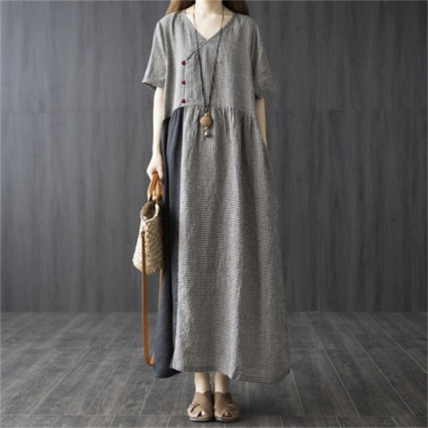 dresses 2021 summer new literature and art loose large women's stitching fashion dress, Black;gray
dresses 2021 summer new literature and art loose large women's stitching fashion dress, Black;gray