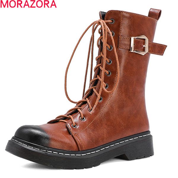 morazora big size 34-43 fashion women boots med heels round toe lace up ladies shoes winter 3 colors ankle boots 210506, Black
morazora big size 34-43 fashion women boots med heels round toe lace up ladies shoes winter 3 colors ankle boots 210506, Black