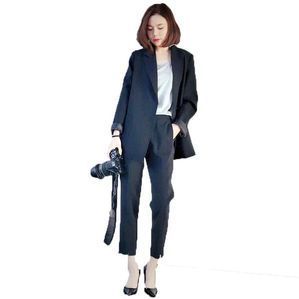 business suitwomen's autumn winter small suit women's coat casual pants two-piece two piece, White
business suitwomen's autumn winter small suit women's coat casual pants two-piece two piece, White