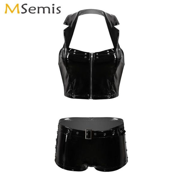 women's panties women nightclub wet look leather lingerie set lapel collar backless zip up crop mini booty pants rave latex appare, Black;pink
women's panties women nightclub wet look leather lingerie set lapel collar backless zip up crop mini booty pants rave latex appare, Black;pink