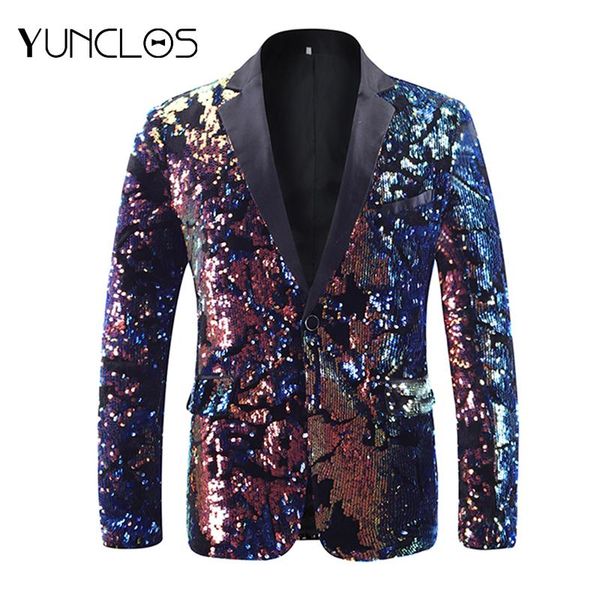 men's suits & blazers yunclos 2021 gradient sequin party blazer slim fit wedding suit jackets americana hombr, White;black
men's suits & blazers yunclos 2021 gradient sequin party blazer slim fit wedding suit jackets americana hombr, White;black
