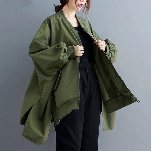 women's trench coats plus size autumn bomber jacket women cardigan basic solid batwing sleeve oversize female windbreaker casual v, Tan;black
women's trench coats plus size autumn bomber jacket women cardigan basic solid batwing sleeve oversize female windbreaker casual v, Tan;black