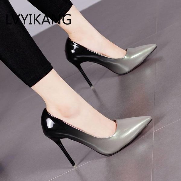 dress shoes gradient color pointed toe shallow 10cm high heels pumps women shoes2021 office mixed colors thin rubber sole ladies, Black
dress shoes gradient color pointed toe shallow 10cm high heels pumps women shoes2021 office mixed colors thin rubber sole ladies, Black