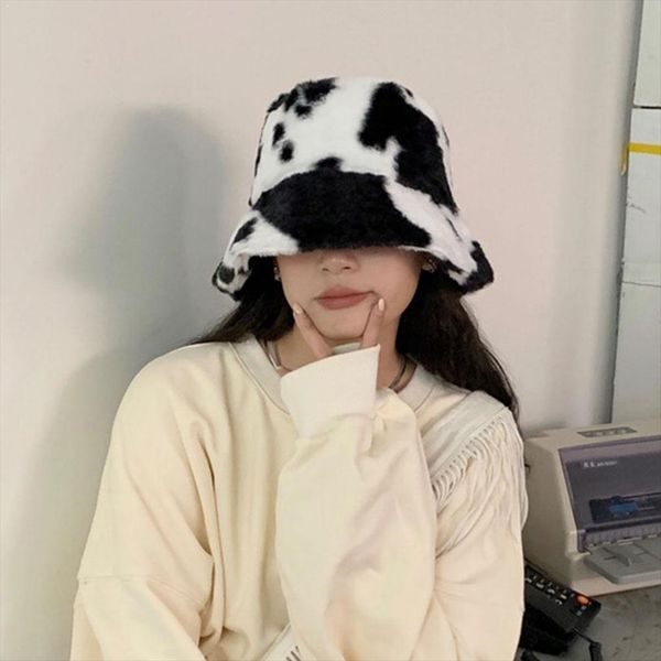 fashion faux fur cow print bucket hats women winter panama caps fisherman gorra p4a3, Blue;gray
fashion faux fur cow print bucket hats women winter panama caps fisherman gorra p4a3, Blue;gray