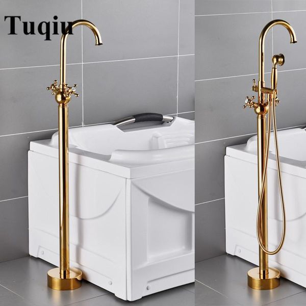 bathroom bathtub faucet + handheld shower standing gold mixer taps floor mounted sets
bathroom bathtub faucet + handheld shower standing gold mixer taps floor mounted sets