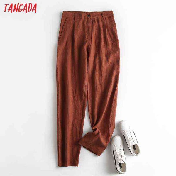 tangada fashion women 100% linen suit pants trousers pockets buttons office lady pantalon 6d55 211124, Black;white
tangada fashion women 100% linen suit pants trousers pockets buttons office lady pantalon 6d55 211124, Black;white