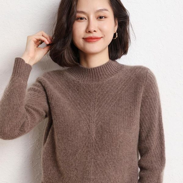 women's sweaters 2021 winter cashmere sweater women half high neck jacquard knitted bottoming shirt, White;black
women's sweaters 2021 winter cashmere sweater women half high neck jacquard knitted bottoming shirt, White;black