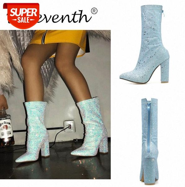 deleventh shoeswoman european and american fan silver sequins pointed thick heel high boots women trend #324i, Black
deleventh shoeswoman european and american fan silver sequins pointed thick heel high boots women trend #324i, Black