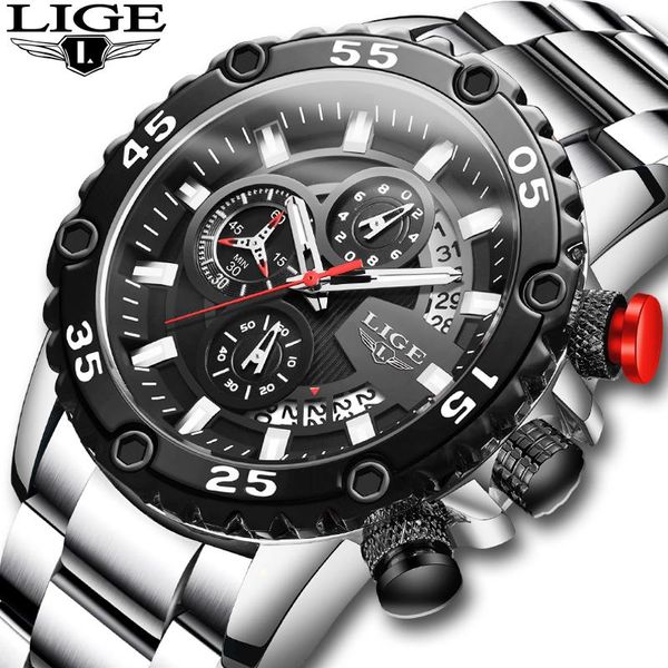 wristwatches lige watch men sports chronograph casual watches 2021 brand waterproof quartz wrist for clock relogio masculino, Slivery;brown
wristwatches lige watch men sports chronograph casual watches 2021 brand waterproof quartz wrist for clock relogio masculino, Slivery;brown