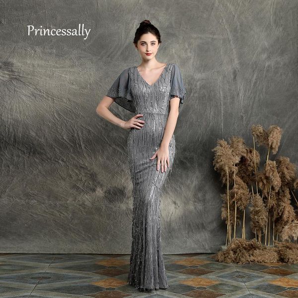 party dresses robe de soriee grey evening dress classy long mermaid v neck butterfly ruffled short sleeve prom gown 2021, White;black
party dresses robe de soriee grey evening dress classy long mermaid v neck butterfly ruffled short sleeve prom gown 2021, White;black