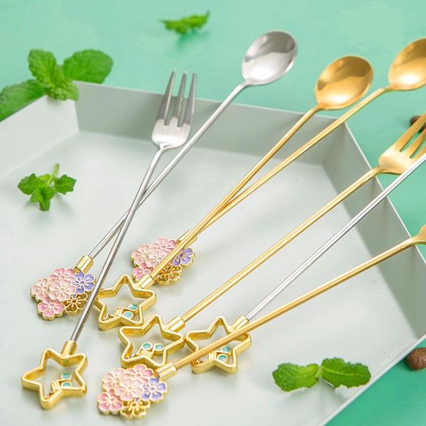 spoons 1pc creative stainless steel spoon cherry blossoms coffee dessert christmas gifts tableware decoration tea
spoons 1pc creative stainless steel spoon cherry blossoms coffee dessert christmas gifts tableware decoration tea