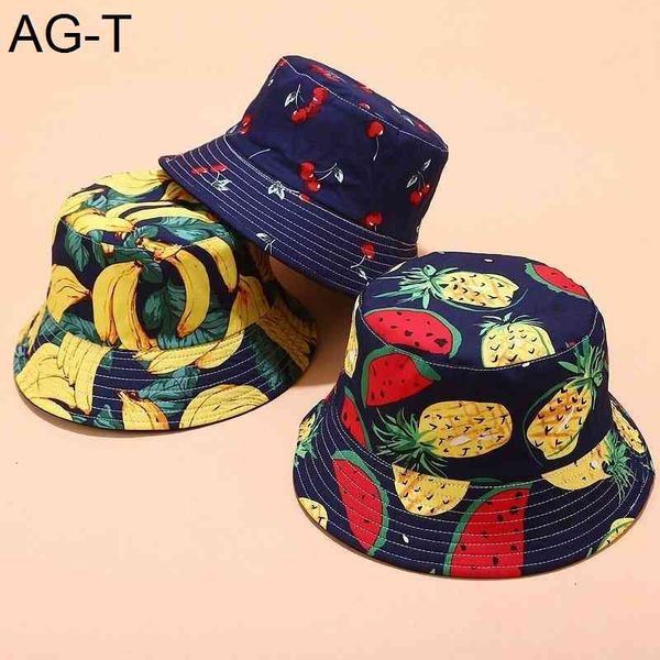 european and american new tropical printing fruit pattern bucket hat women's summer outdoor sports sun-proof hat, Blue;gray
european and american new tropical printing fruit pattern bucket hat women's summer outdoor sports sun-proof hat, Blue;gray
