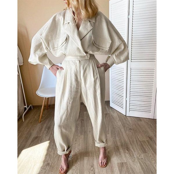 women's two piece pants autumn tracksuit long sleeve sets women slim blazer jacket pant button solid outfits suits 2021, White
women's two piece pants autumn tracksuit long sleeve sets women slim blazer jacket pant button solid outfits suits 2021, White