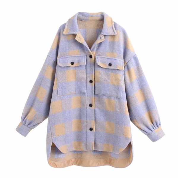 women jacket plaid coat pocket full sleeves oversized plus size lapel collar fashion outerwear veste femme 210420, Black;brown
women jacket plaid coat pocket full sleeves oversized plus size lapel collar fashion outerwear veste femme 210420, Black;brown