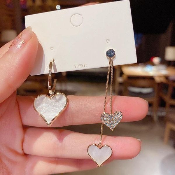 stud 925 silver needle korean asymmetrical diamond tassel earrings long heart shaped fashion all-match for women, Golden;silver
stud 925 silver needle korean asymmetrical diamond tassel earrings long heart shaped fashion all-match for women, Golden;silver