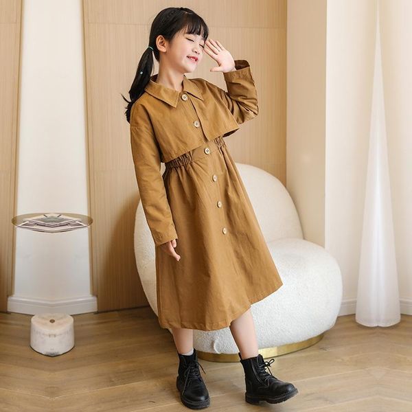 coat girls jackets 2021 fall girls' khaki maxi long trench teenage girl solid color windbreaker children 8 10 12 14 16t, Blue;gray
coat girls jackets 2021 fall girls' khaki maxi long trench teenage girl solid color windbreaker children 8 10 12 14 16t, Blue;gray
