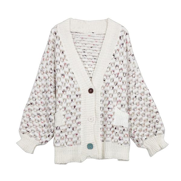 white plaid sweater knitted long sleeve single breasted cardigans v-neck autumn winter elegant m0158 210514
white plaid sweater knitted long sleeve single breasted cardigans v-neck autumn winter elegant m0158 210514