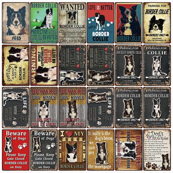 pet dog rules warning better life with border collie metal sign home decor bar wall art painting 20*30 cm size dg-10
pet dog rules warning better life with border collie metal sign home decor bar wall art painting 20*30 cm size dg-10