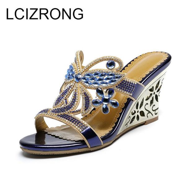 luxury wedding sandals women 8cm hollow out wedge heel designer rhinestones sandalies female rome party office lady shoes, Black
luxury wedding sandals women 8cm hollow out wedge heel designer rhinestones sandalies female rome party office lady shoes, Black