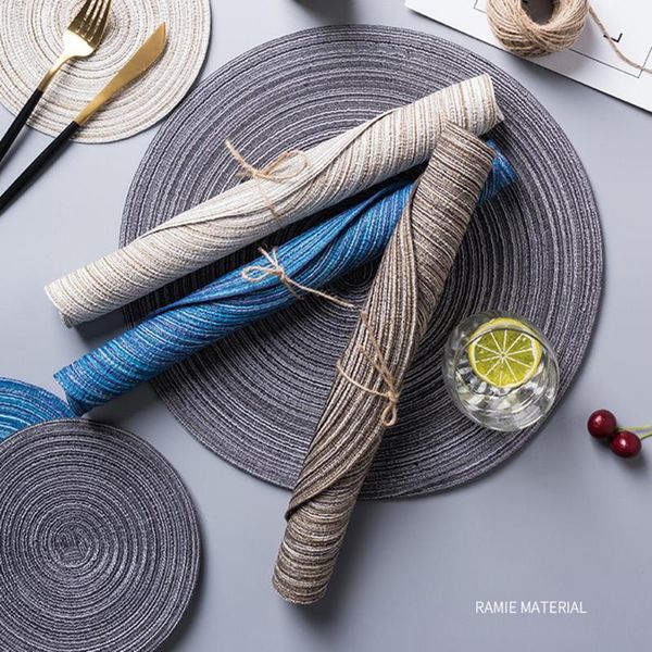 mats & pads nordic round table mat anti slip drink coasters insulated solid placemats linen non ramie kitchen tool for home decor
mats & pads nordic round table mat anti slip drink coasters insulated solid placemats linen non ramie kitchen tool for home decor