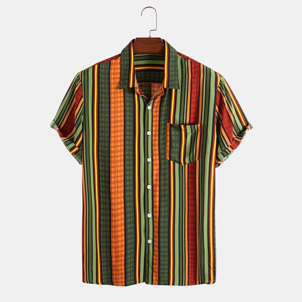 men's casual shirts blouse men camisas short sleeve multi color stripe cotton linen mens baggy formal summer chemise homme, White;black
men's casual shirts blouse men camisas short sleeve multi color stripe cotton linen mens baggy formal summer chemise homme, White;black