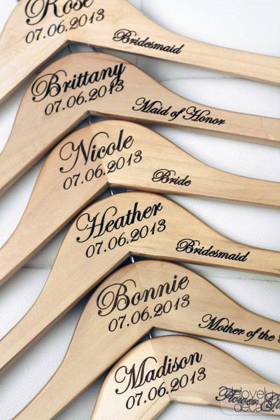 hangers & racks personalized wedding hanger with arm inscription - wooden 
hangers & racks personalized wedding hanger with arm inscription - wooden