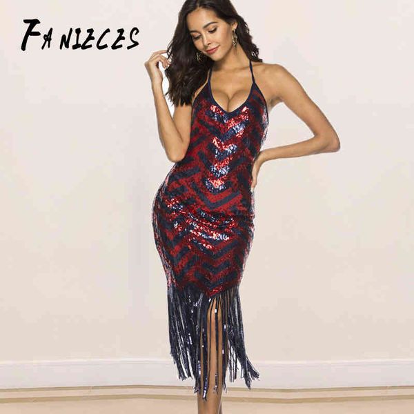summer sleeveless backless midi long dress v neck bar dance evening party wear dresses elegant women wine red sequin sukienki 210520, Black;gray
summer sleeveless backless midi long dress v neck bar dance evening party wear dresses elegant women wine red sequin sukienki 210520, Black;gray