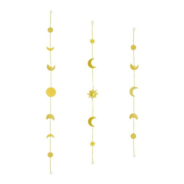novelty items 3 pcs moon phase wall hanging boho decor star art garlands metal cycle ornament vertical bohemian home decoration
novelty items 3 pcs moon phase wall hanging boho decor star art garlands metal cycle ornament vertical bohemian home decoration