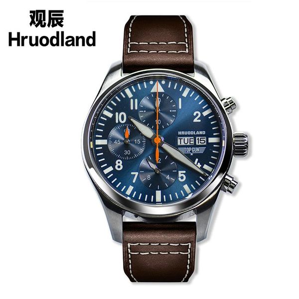 wristwatches hruodland quartz men watch vintage chronograph stainless steel sapphire convex 100m water resistance luminous wristwatch, Slivery;brown
wristwatches hruodland quartz men watch vintage chronograph stainless steel sapphire convex 100m water resistance luminous wristwatch, Slivery;brown
