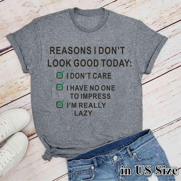 women's t-shirt women short sleeve yellow t-shirts loose plus size reasons i don't look good today letter printed chic simply t sh, White
women's t-shirt women short sleeve yellow t-shirts loose plus size reasons i don't look good today letter printed chic simply t sh, White