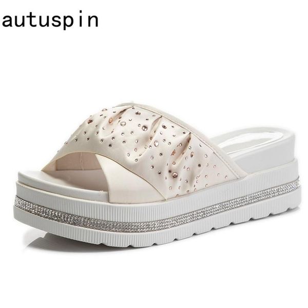 sandals autuspin est wedges shoes for women summer fashion platform slides office lady party wedding rhinstones high heels, Black
sandals autuspin est wedges shoes for women summer fashion platform slides office lady party wedding rhinstones high heels, Black