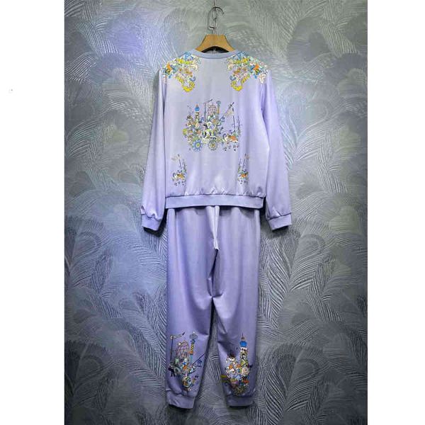 pants seqinyy blue casual set 2021 spring female fashion design long pullovers sleeve + elastic waistline pants vintage printing, White
pants seqinyy blue casual set 2021 spring female fashion design long pullovers sleeve + elastic waistline pants vintage printing, White