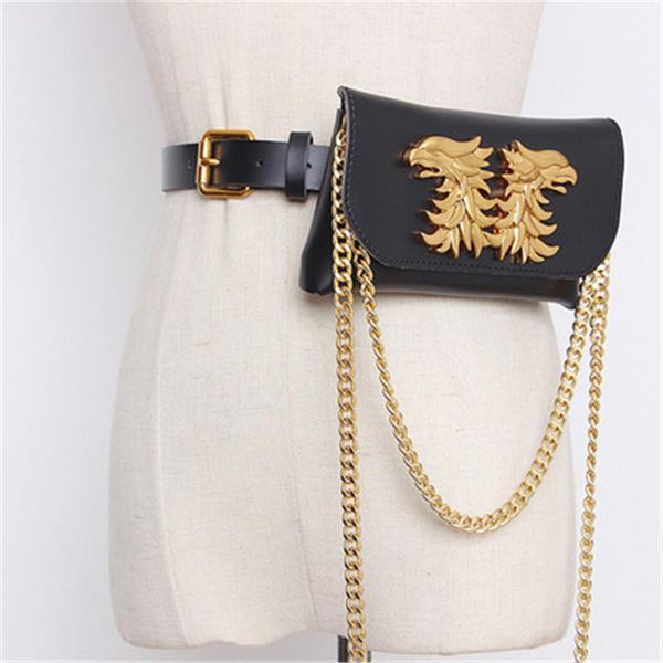 fashion chain pack waist bag metal decoration belt bags women leather crossbody purse
fashion chain pack waist bag metal decoration belt bags women leather crossbody purse