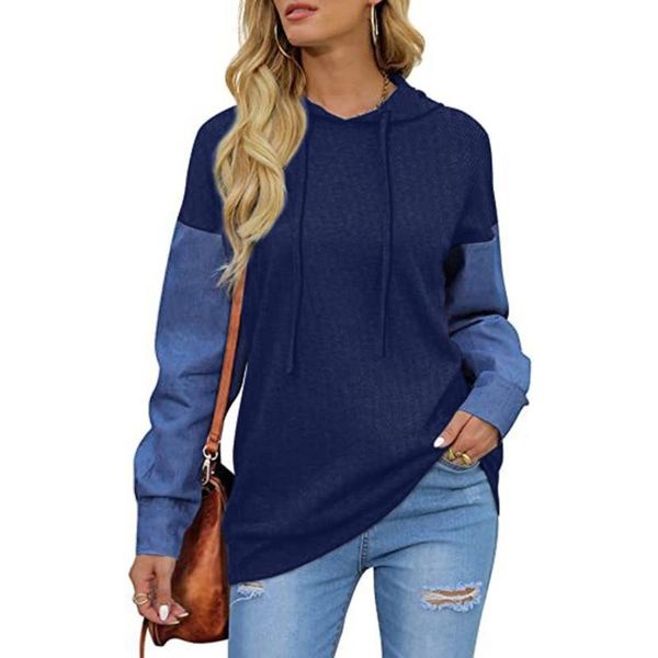 women's hoodies & sweatshirts fashion color matching pullover long-sleeved hooded casual loose moletom feminino sudaderas sweatershirt, Black
women's hoodies & sweatshirts fashion color matching pullover long-sleeved hooded casual loose moletom feminino sudaderas sweatershirt, Black
