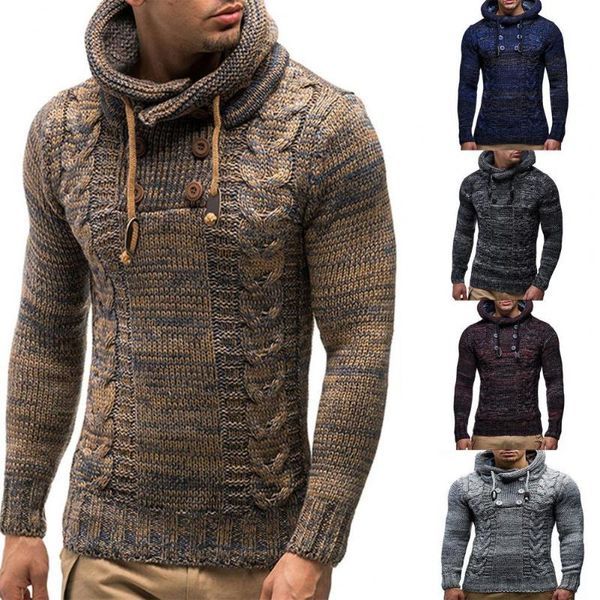men's sweaters long sleeve turtleneck men sweater autumn winter hooded solid color knitted streetwear, White;black
men's sweaters long sleeve turtleneck men sweater autumn winter hooded solid color knitted streetwear, White;black